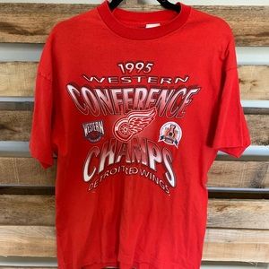 Vintage 1995 Red Wings NHL Salem 1 stitch Large